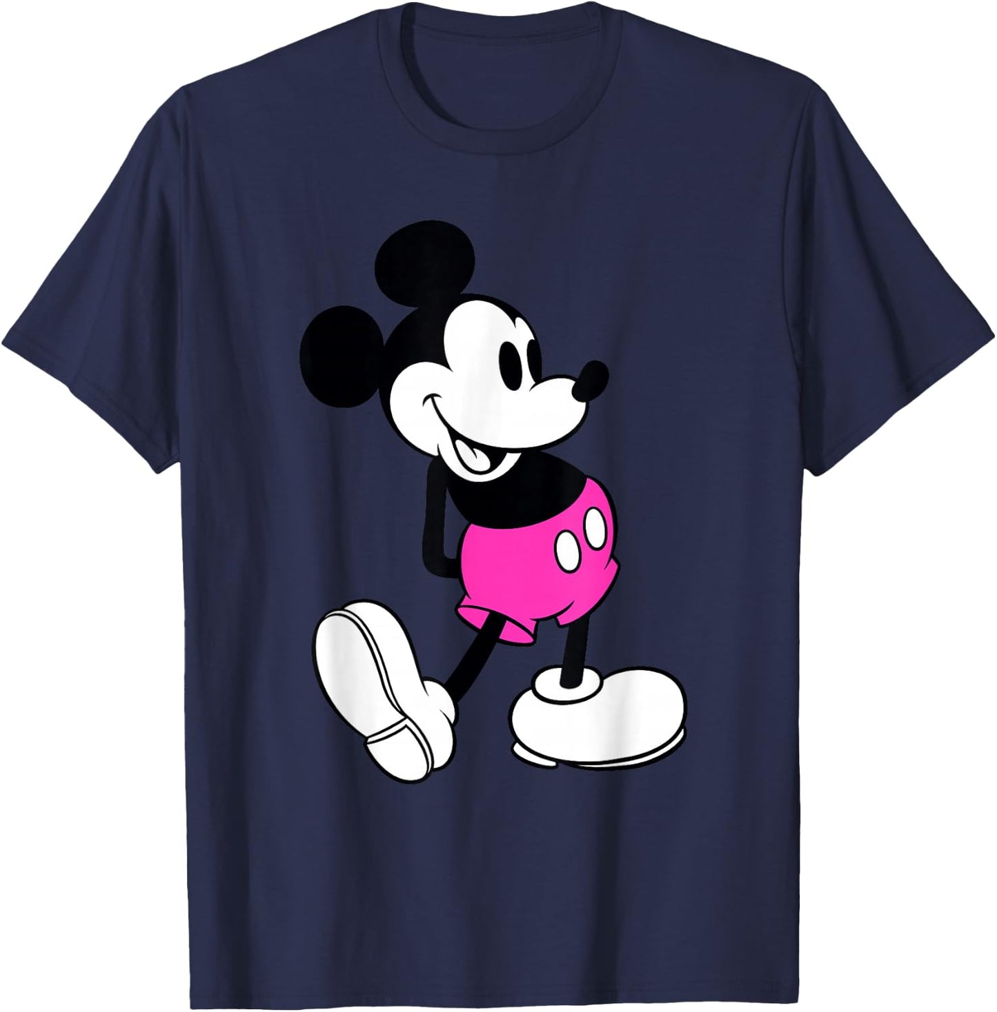 Disney - Mickey Mouse Pink Shorts T-Shirt - T-Shirt | Navy