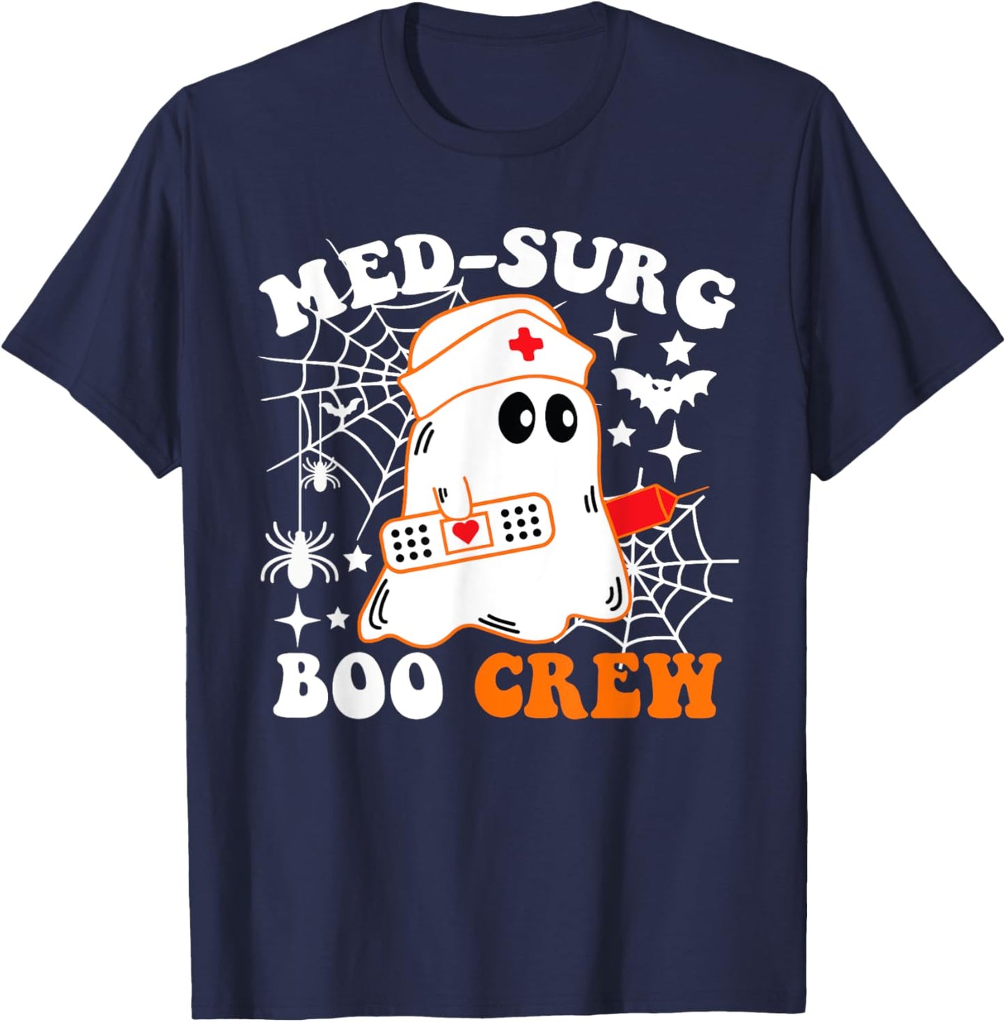 Med-Surg Boo Crew Nurse Funny Halloween Costume T-Shirt - T-Shirt | Navy