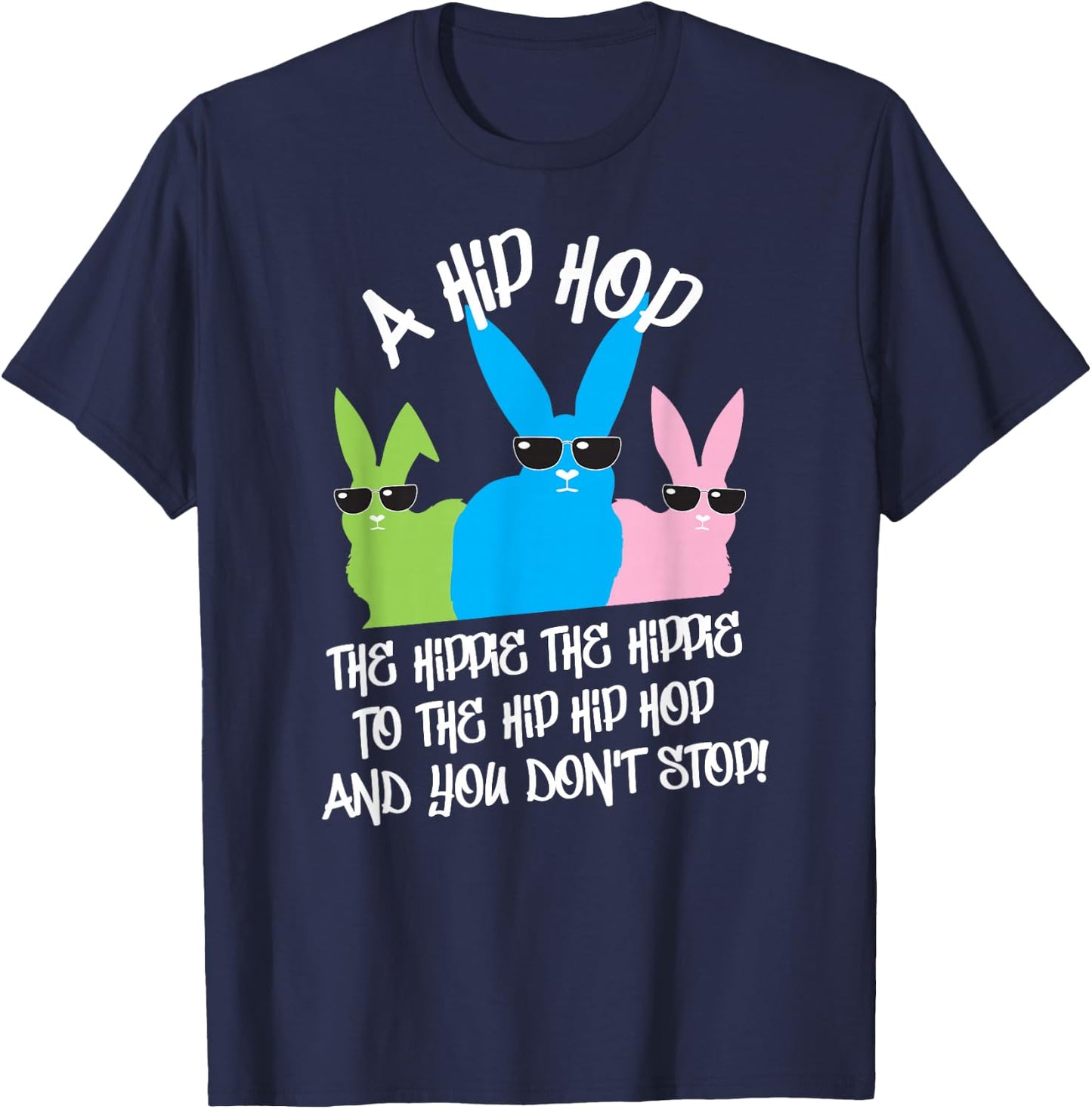 Hip Hop Easter Bunny Old School Hip Hop T-Shirt - T-Shirt | Navy