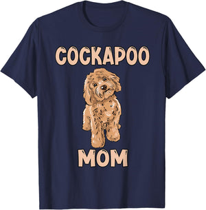 Cute Cockapoo Dog Illustration Cockapoo Mom Owner Love Women T-Shirt - T-Shirt | Navy