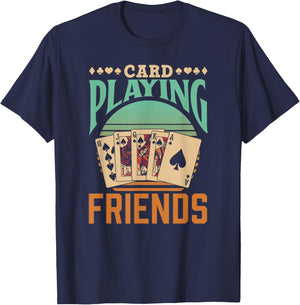 Card Playing Friends Cards Symbols Player Card Playing T-Shirt - T-Shirt | Navy