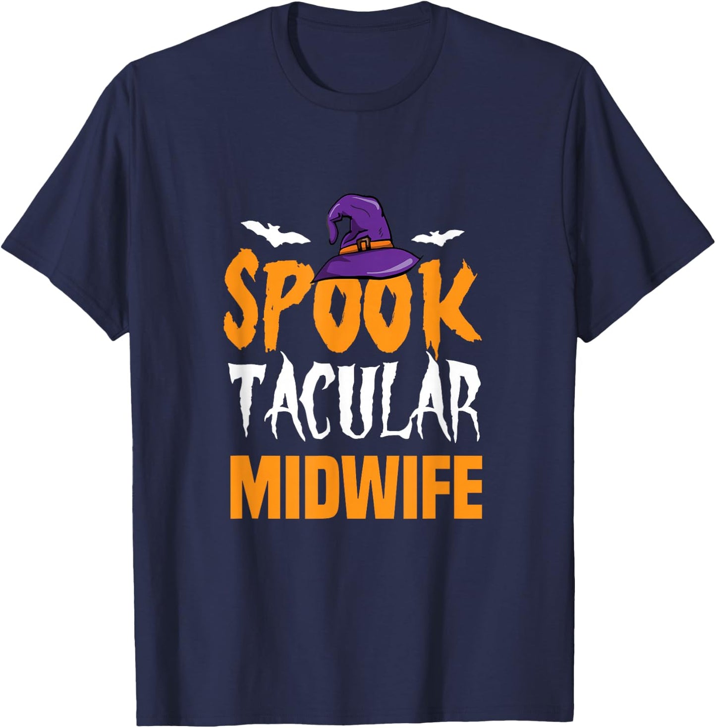 Spooktacular Midwife Halloween Costume T-Shirt - T-Shirt | Navy
