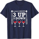 3 Up Three Down Wine Baseball T-Shirt - T-Shirt | Navy