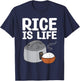 Cool Rice Design Women White Food Cooker Rice Lover T-Shirt - T-Shirt | Navy