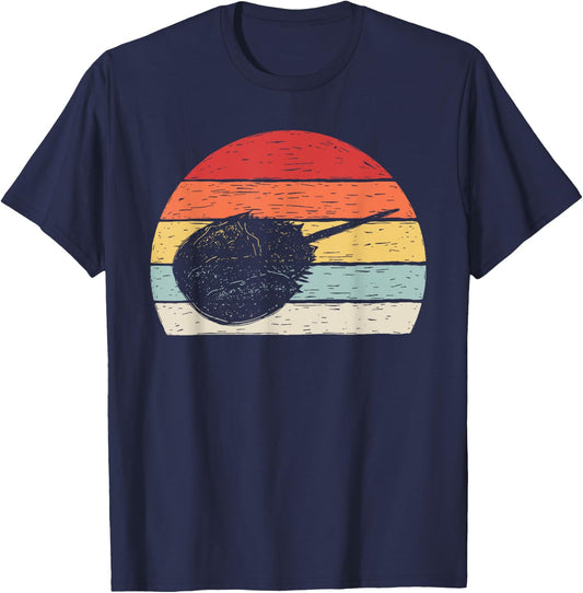 Vintage Retro Horseshoe Crab T-Shirt - T-Shirt | Navy