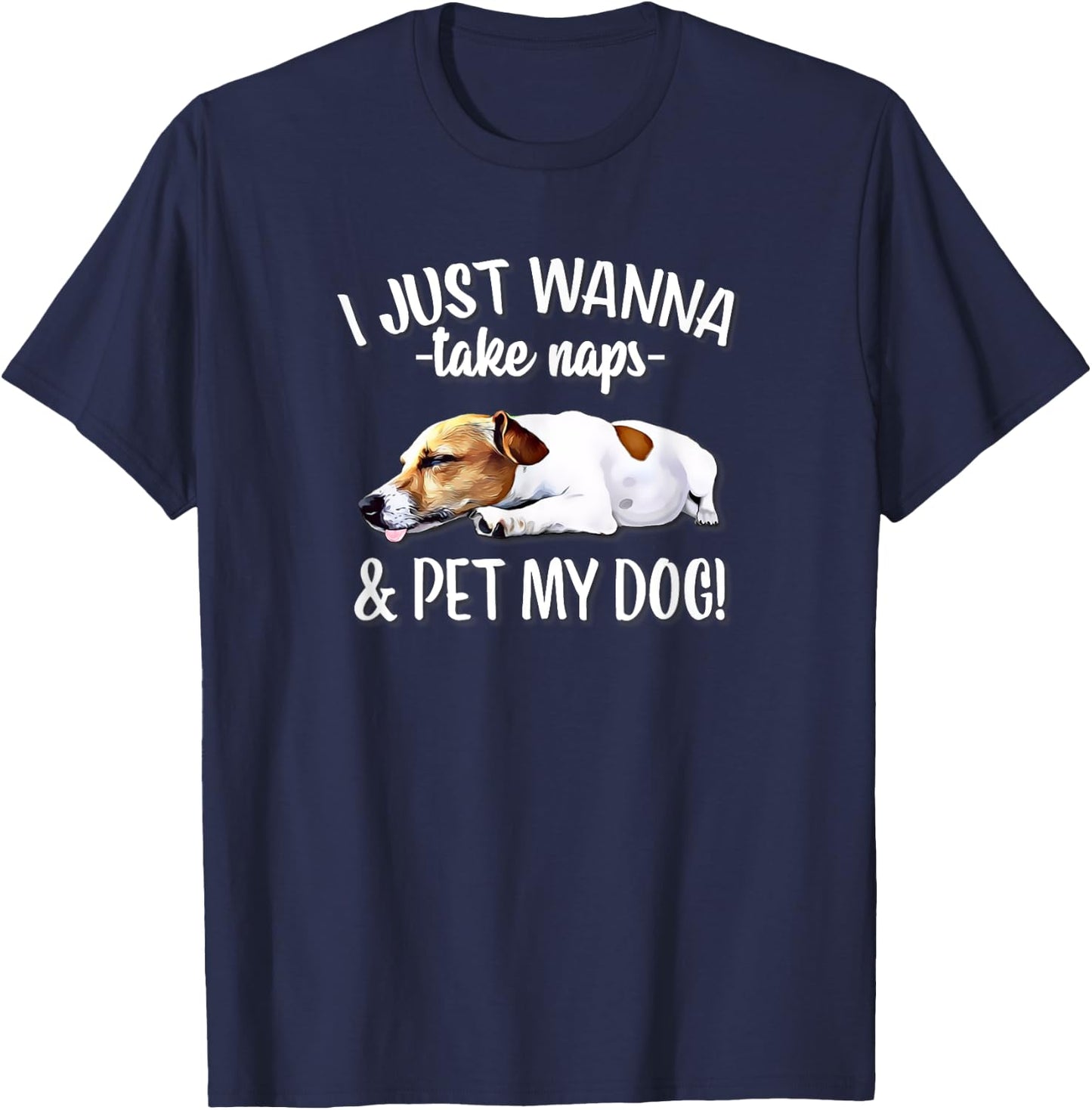 JRT Dog Lover Nap Jack Russell Women Girls Kids T-Shirt - T-Shirt | Navy