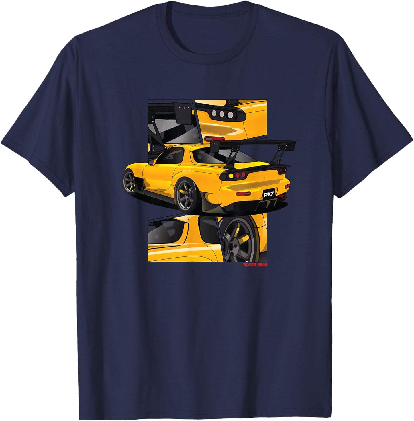 RX7 FD 13B Turbo Manga Style Rotary T-Shirt - T-Shirt | Navy