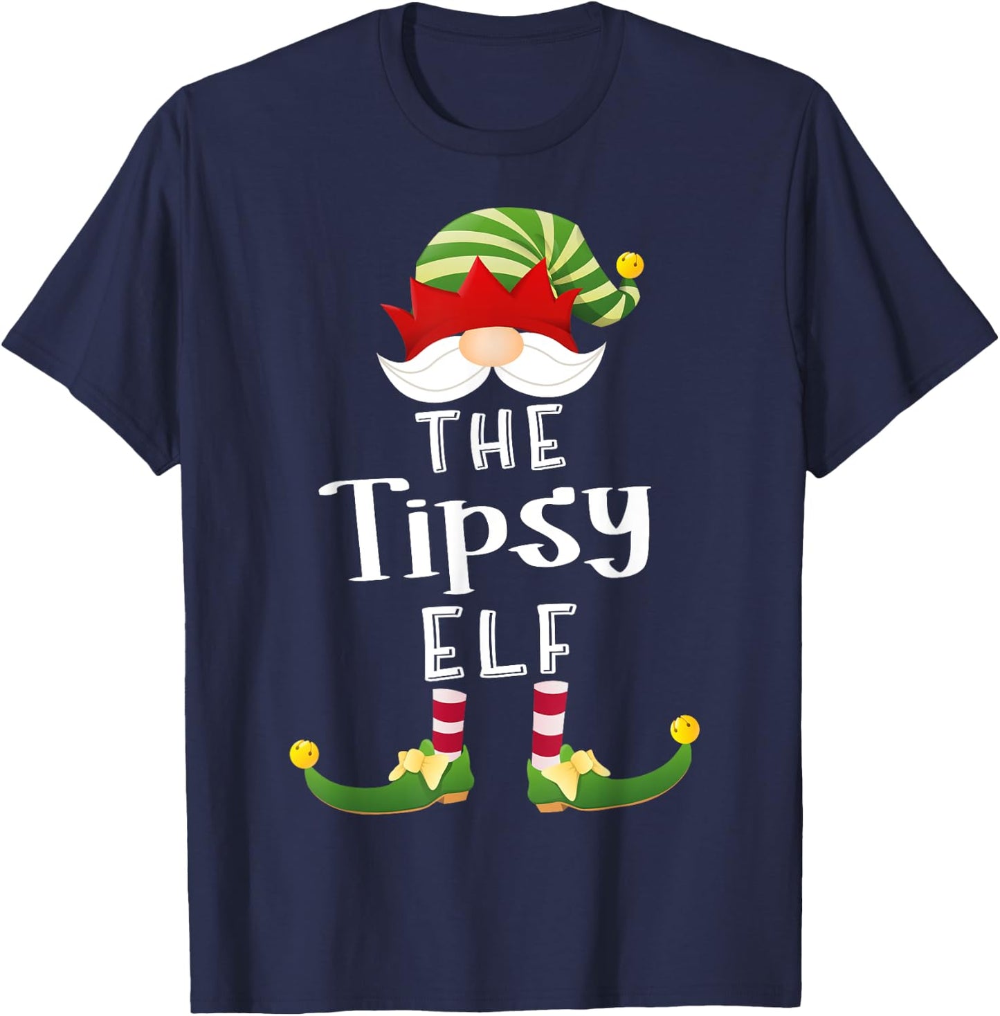 Tipsy Elf Group Christmas Funny Pajama Party T-Shirt - T-Shirt | Navy