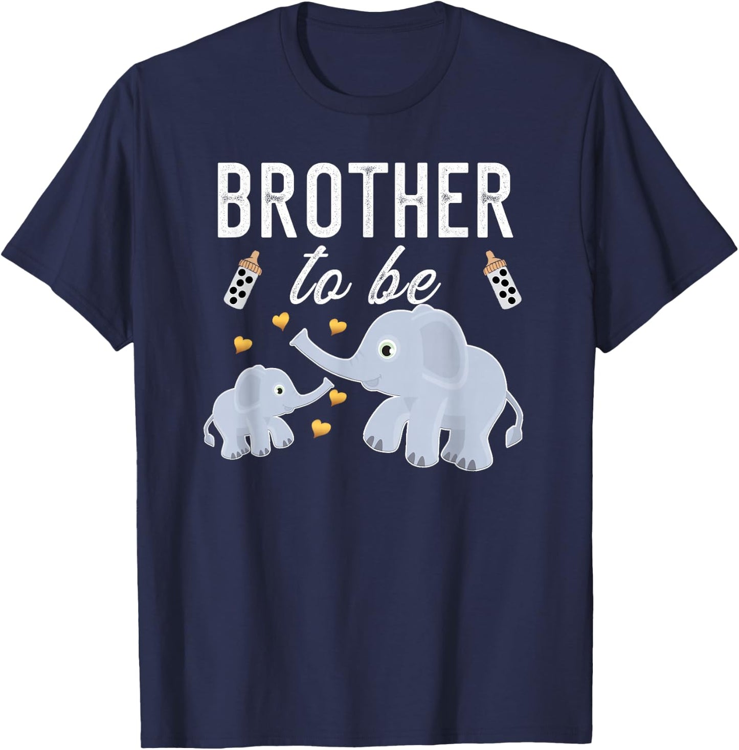 Brother To Be Elephant Baby Shower Brother Gift Cute T-Shirt - T-Shirt | Navy
