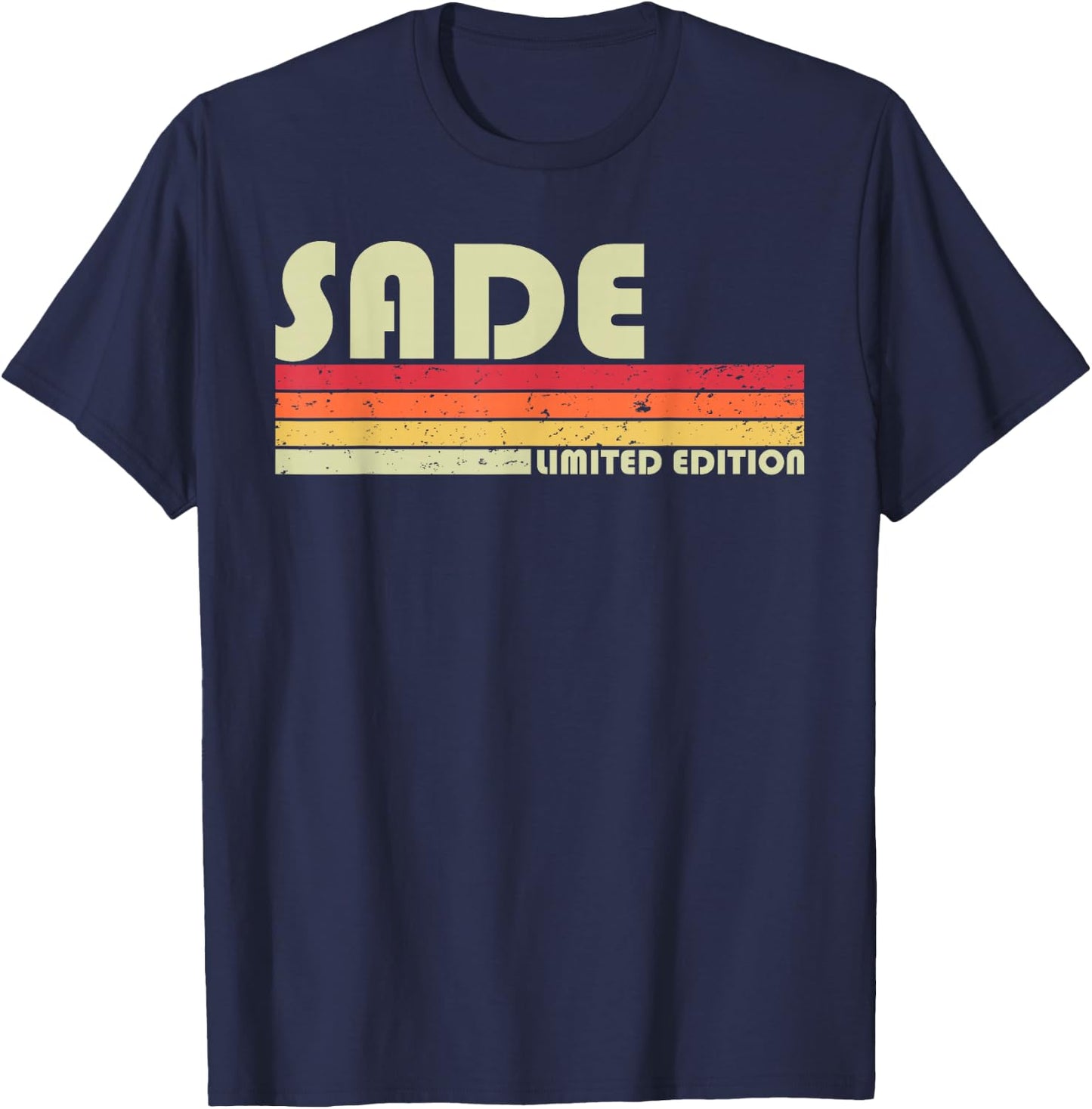 SADE Name Personalized Retro Vintage 80s 90s Birthday T-Shirt - T-Shirt | Navy