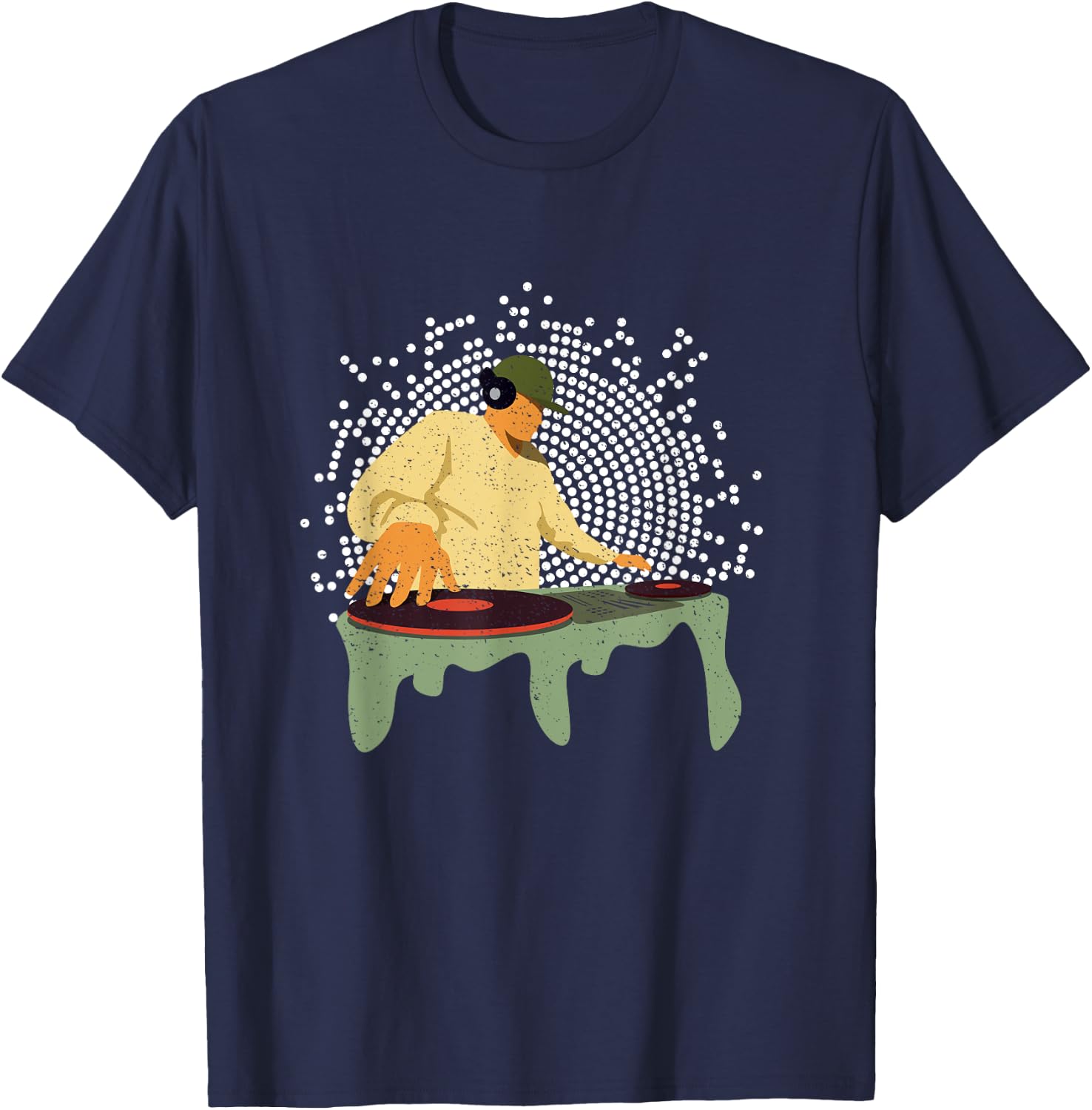 Cool DJ Club Mix Music Deejay Playing Remixes Nightclub Gift T-Shirt - T-Shirt | Navy