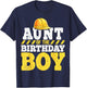 Aunt of the Birthday Boy Construction Birthday Party T-Shirt - T-Shirt | Navy