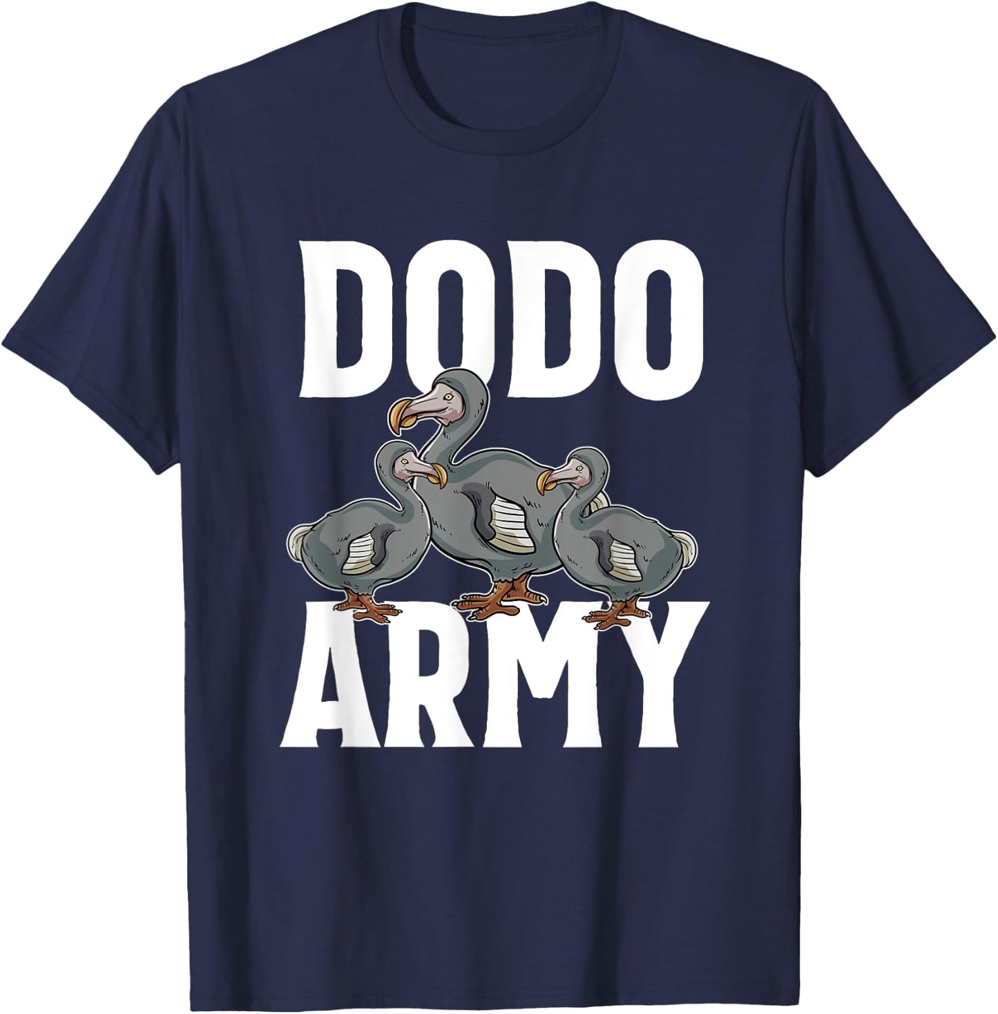 Dodo Army Extinct Flightless Bird Lovers Ornithology Gift T-Shirt - T-Shirt | Navy