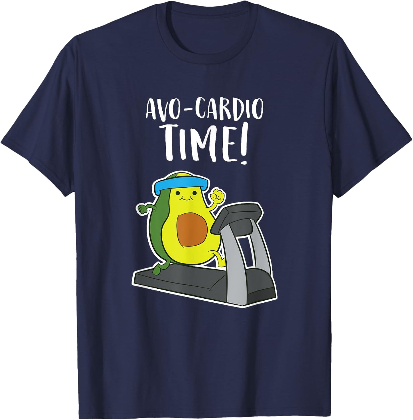 Avocardio Avocado Fitness Exercise Avocado T-Shirt - T-Shirt | Navy