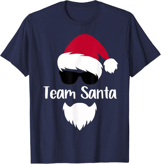 Team Santa Christmas Claus Costume Gift Matching Family Xmas T-Shirt - T-Shirt | Navy