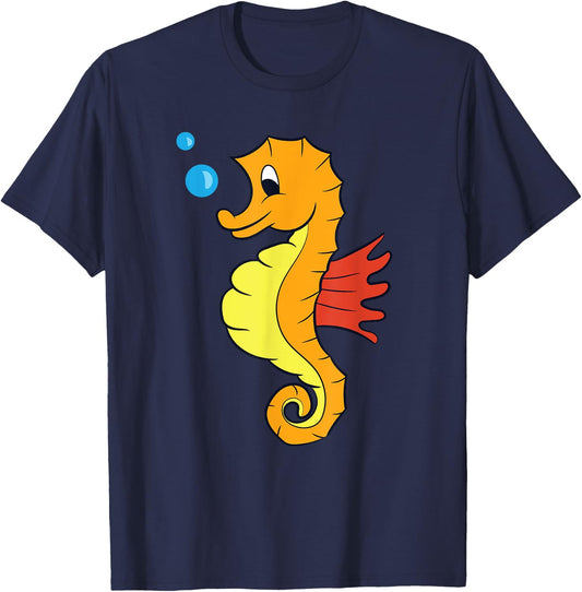 Seahorse Lover Seahorse Lover Gift Kids Seahorses T-Shirt - T-Shirt | Navy
