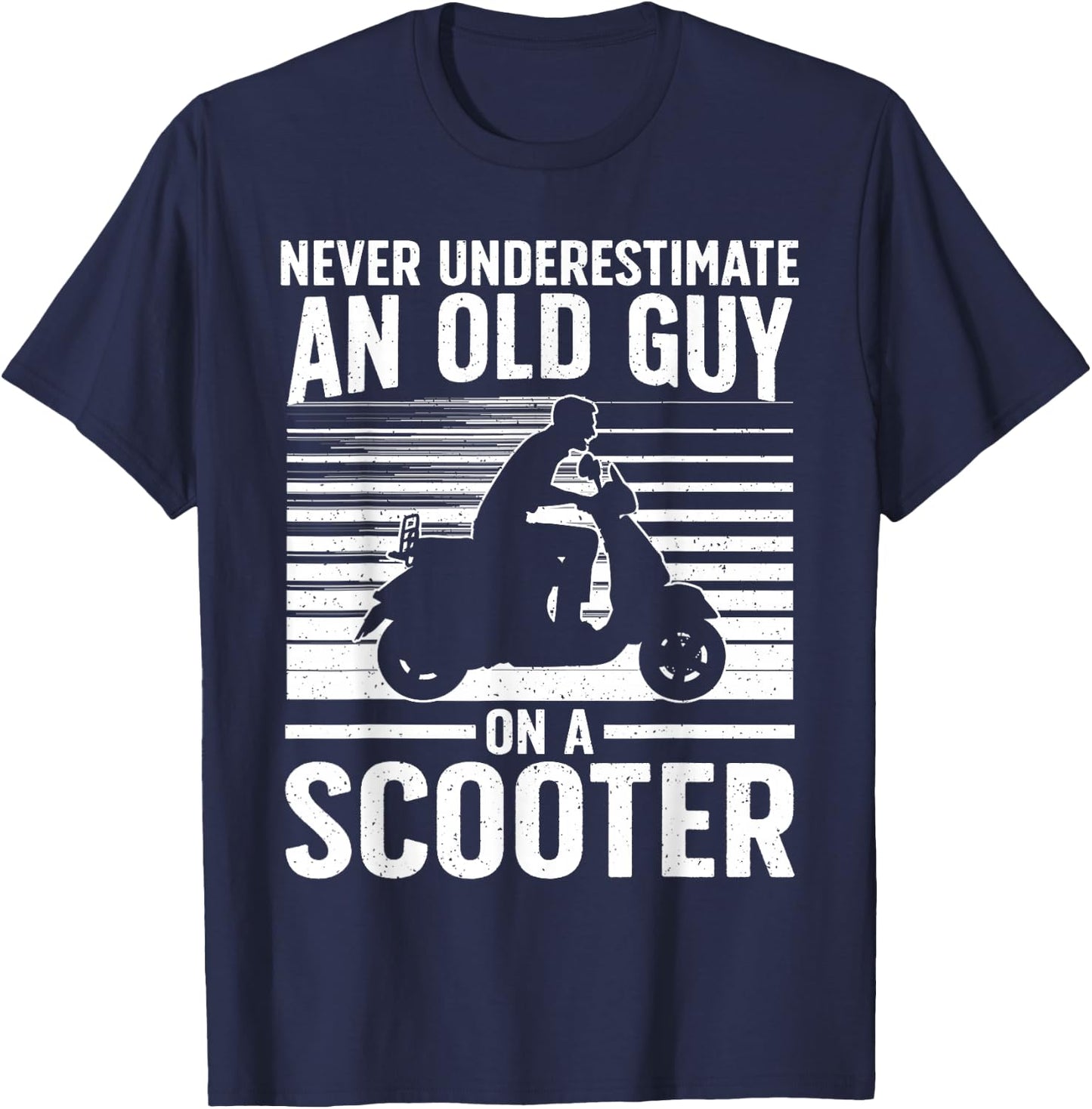 Funny Scooter Design for Grandpa Men Scooter Motorbike Lover T-Shirt - T-Shirt | Navy
