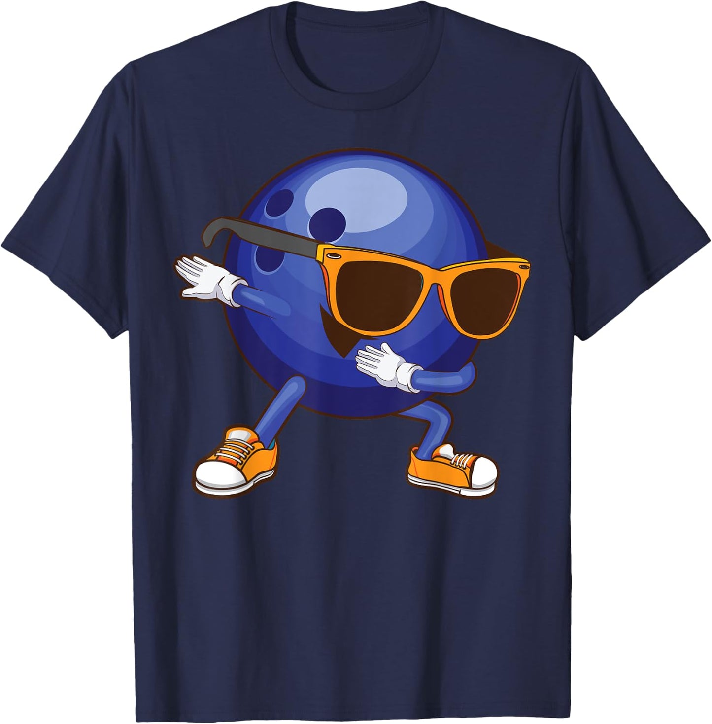 Funny Dabbing Bowling Gift Bowler Dancer Kids Boys Girls T-Shirt - T-Shirt | Navy