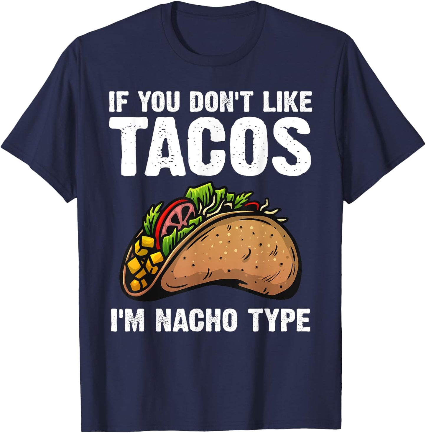 Cute Taco Design Women Kids Mexican Food Taco Lover T-Shirt - T-Shirt | Navy