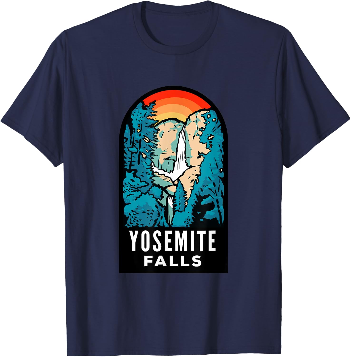 Yosemite Falls Retro T-Shirt - T-Shirt | Navy