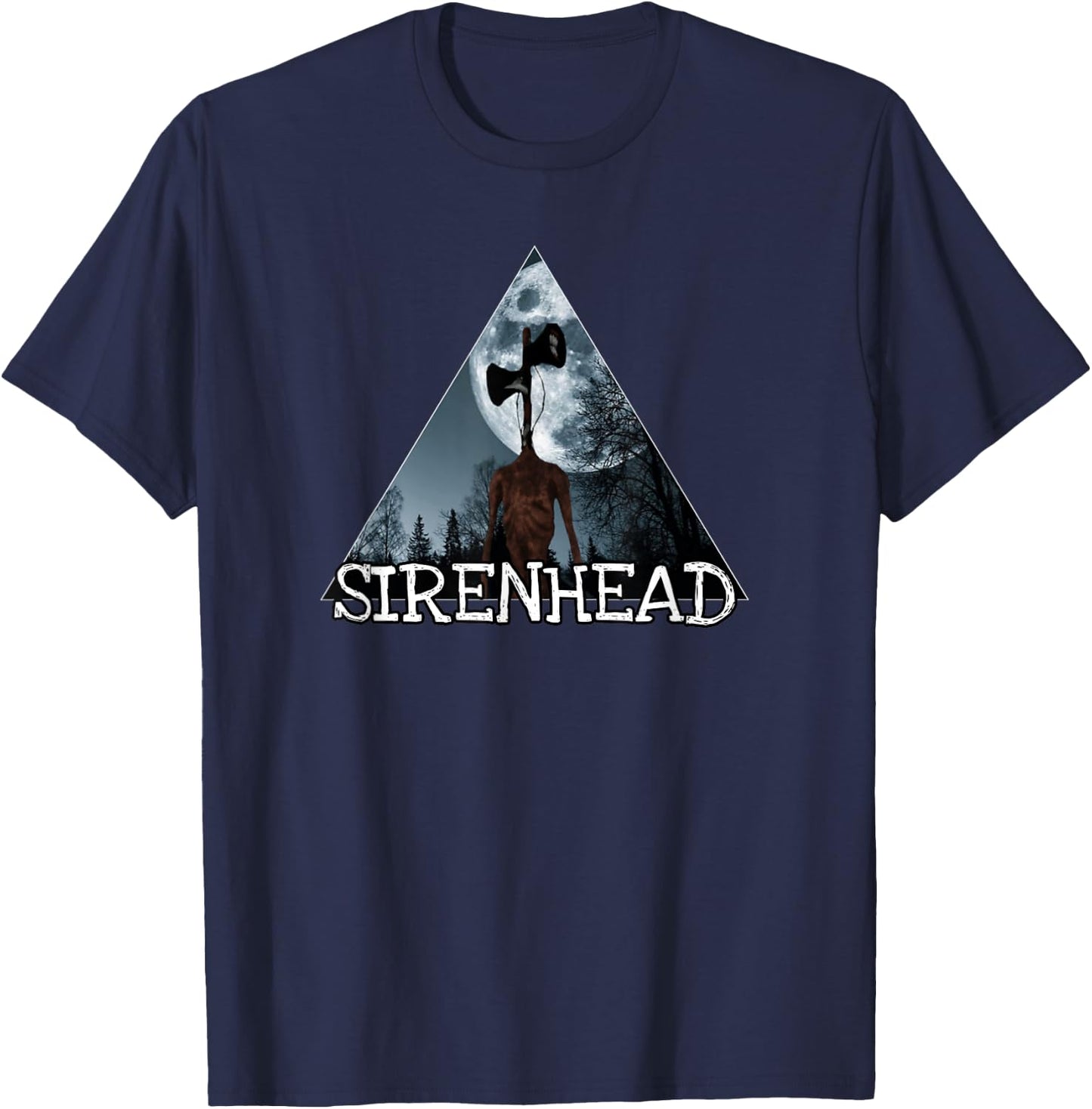 Siren head, Cartoon cat we love to escape from Siren head T-Shirt - T-Shirt | Navy