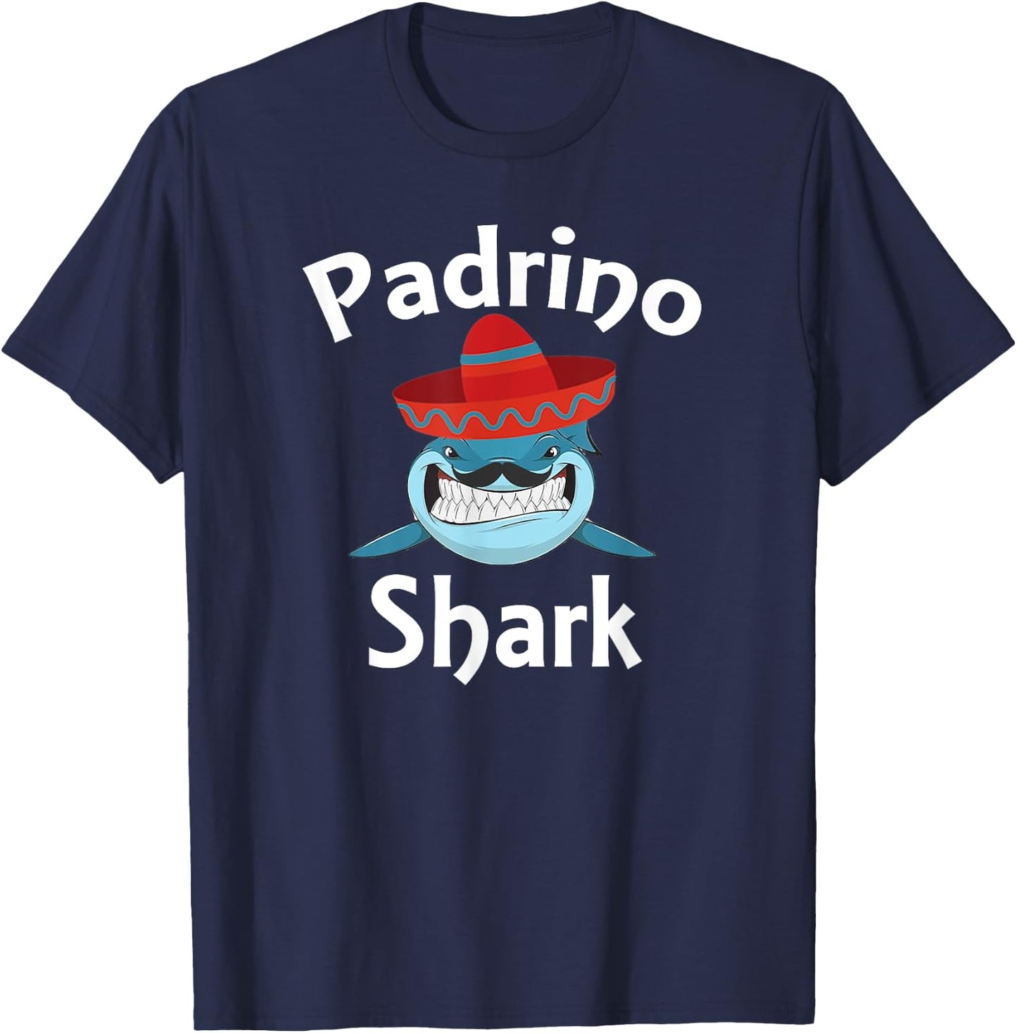 Padrino Shark Funny Spanish Godfather T-Shirt - T-Shirt | Navy