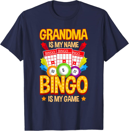 Grandma Is My Name Bingo is My Game T-Shirt - T-Shirt | Navy