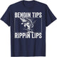 Bass Fish Bending Tips Rippin Lips Dad Fishing T-Shirt - T-Shirt | Navy