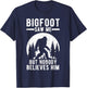 Yeti Bigfoot Saw Me But Nobody Believes Him T-Shirt - T-Shirt | Navy