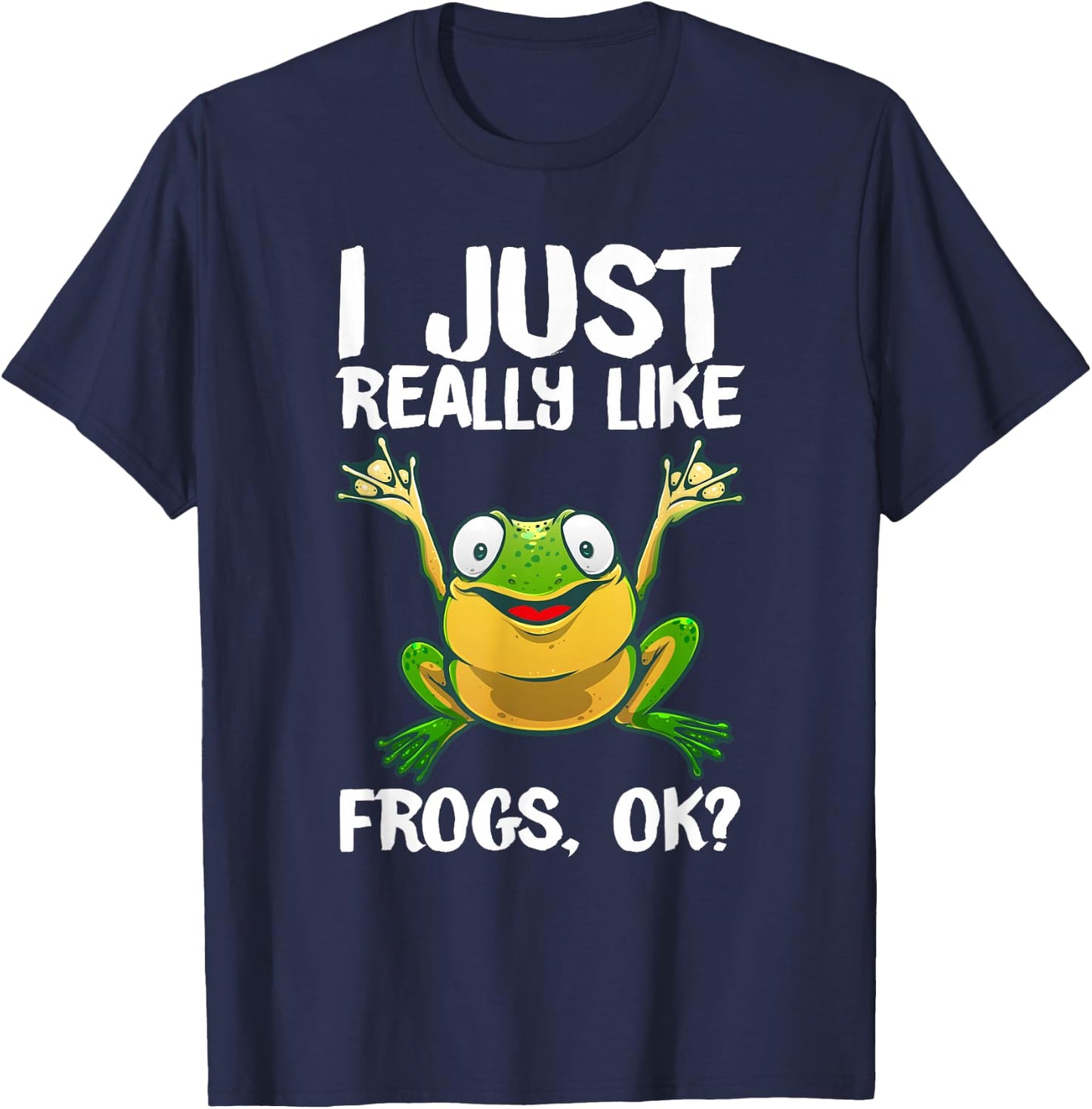 Funny Frog Gift Kids Men Women Cool Tadpole Frog Lover Small T-Shirt - T-Shirt | Navy