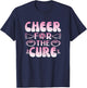 Breast Cancer Football Cheer For Cure Awareness Girls Women T-Shirt - T-Shirt | Navy