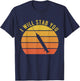 I Will Stab You Nurse Vintage Funny Nurse Retro Sunset T-Shirt - T-Shirt | Navy