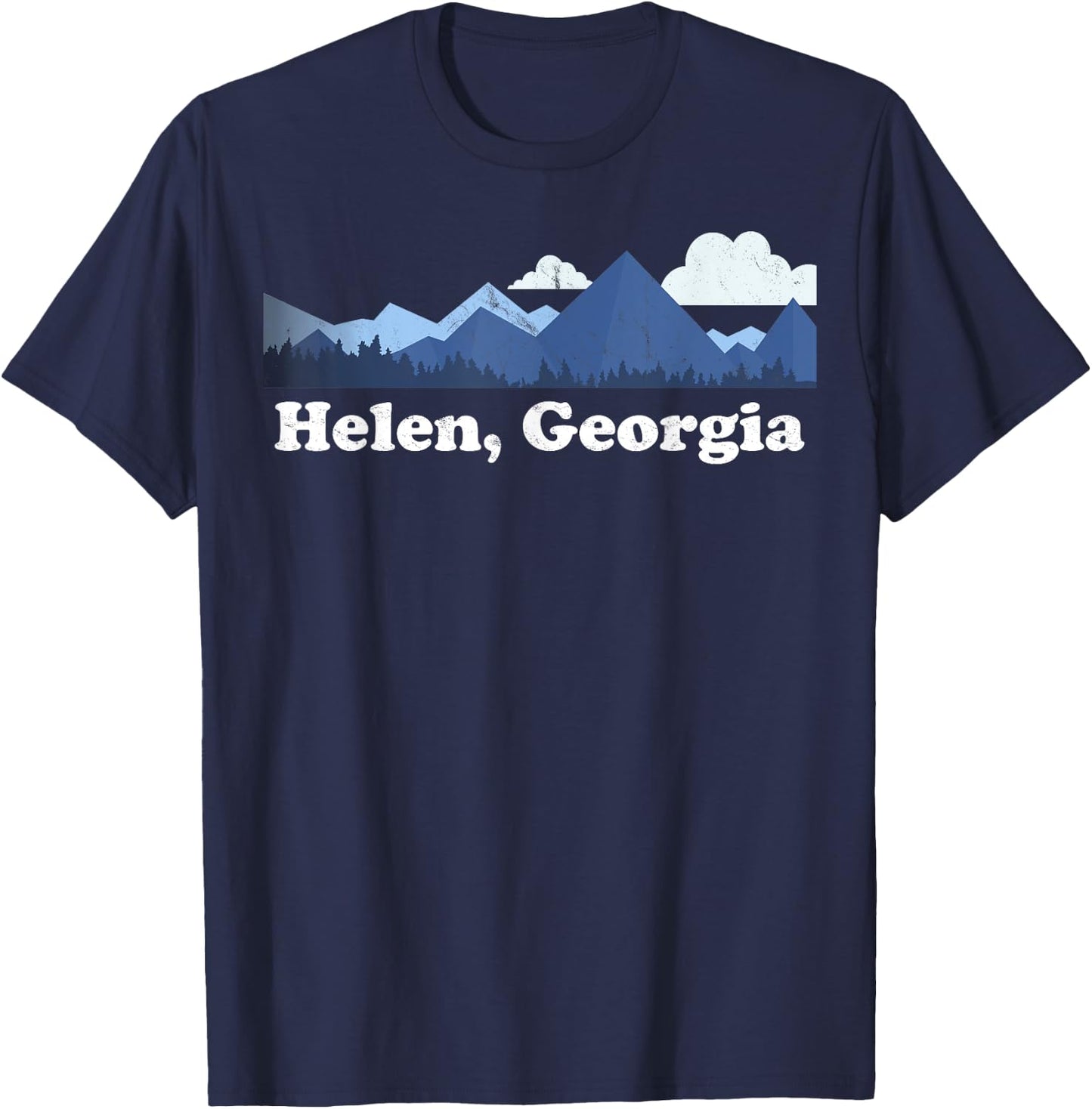 Cute Helen Georgia Retro Blue Ridge Mountains GA T-Shirt - T-Shirt | Navy