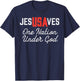 Jesus Saves USA One Nation Under God Jesus Christian Gift T-Shirt - T-Shirt | Navy