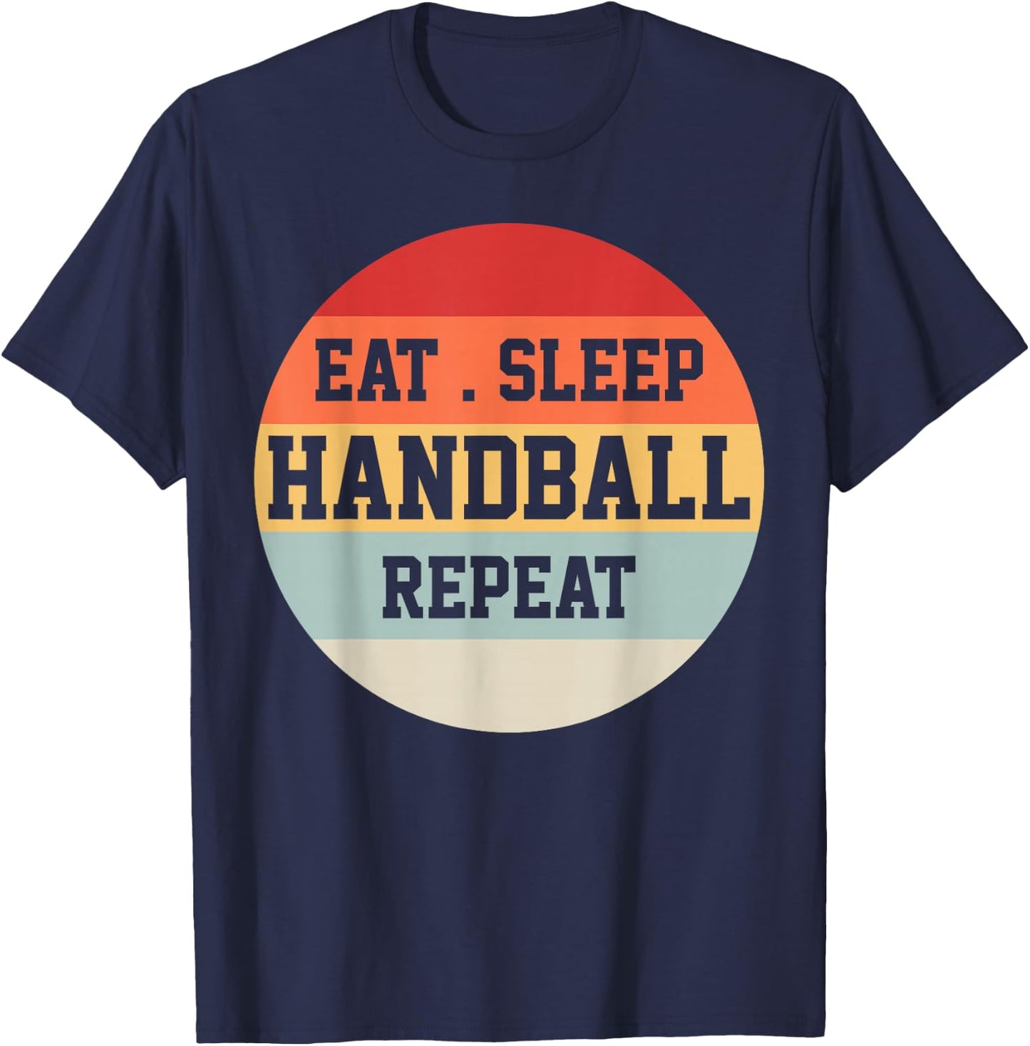 Retro Handball Sports Player Funny Gift T-Shirt - T-Shirt | Navy