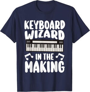 Piano Keyboarder Keyboardist Keyboard T-Shirt - T-Shirt | Navy