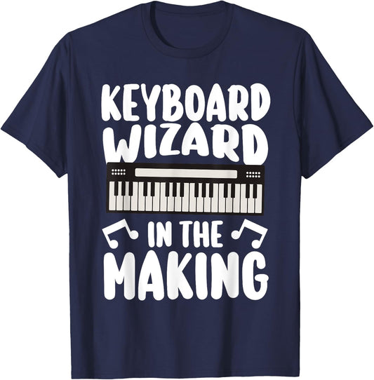 Piano Keyboarder Keyboardist Keyboard T-Shirt - T-Shirt | Navy