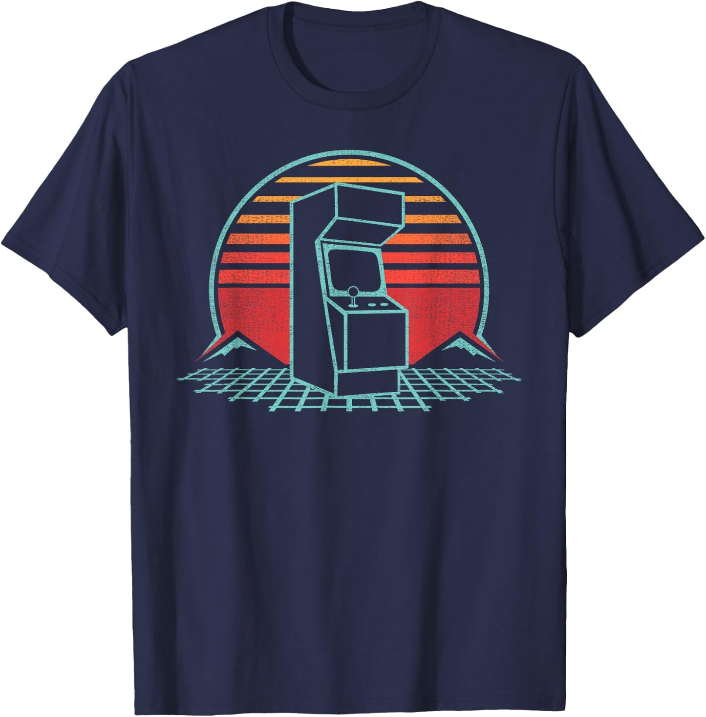 Arcade Game Machine Cabinet Nostalgia Retro 80s Gamer Gift T-Shirt - T-Shirt | Navy