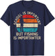 School Is Important But Fishing Is Importanter Youth Kids T-Shirt - T-Shirt | Navy