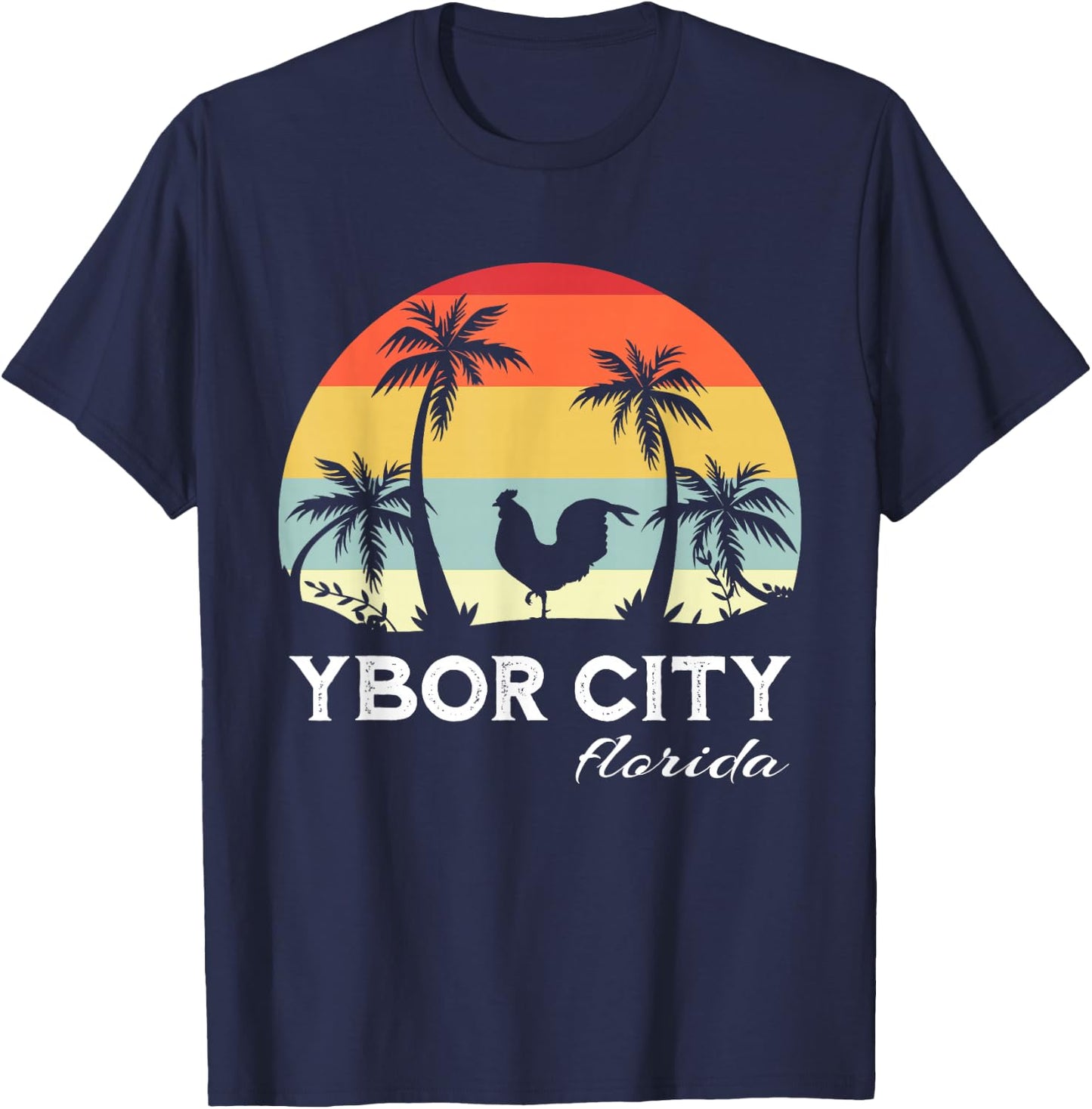 Ybor City Tampa Florida Chicken Lover Souvenir T-Shirt - T-Shirt | Navy
