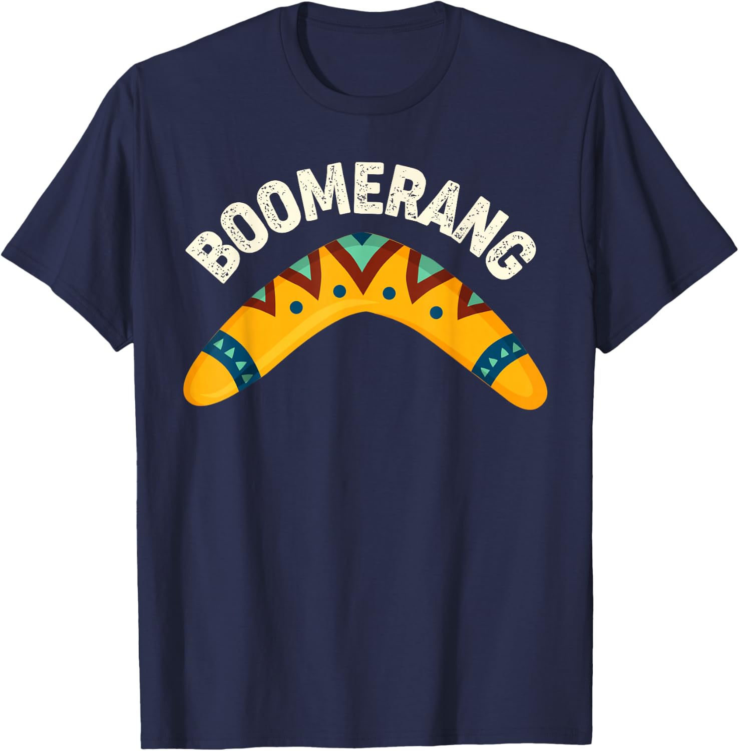 Australia Day Toddler Shirt Traditional Australian Boomerang T-Shirt - T-Shirt | Navy