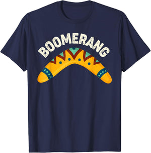 Australia Day Toddler Shirt Traditional Australian Boomerang T-Shirt - T-Shirt | Navy