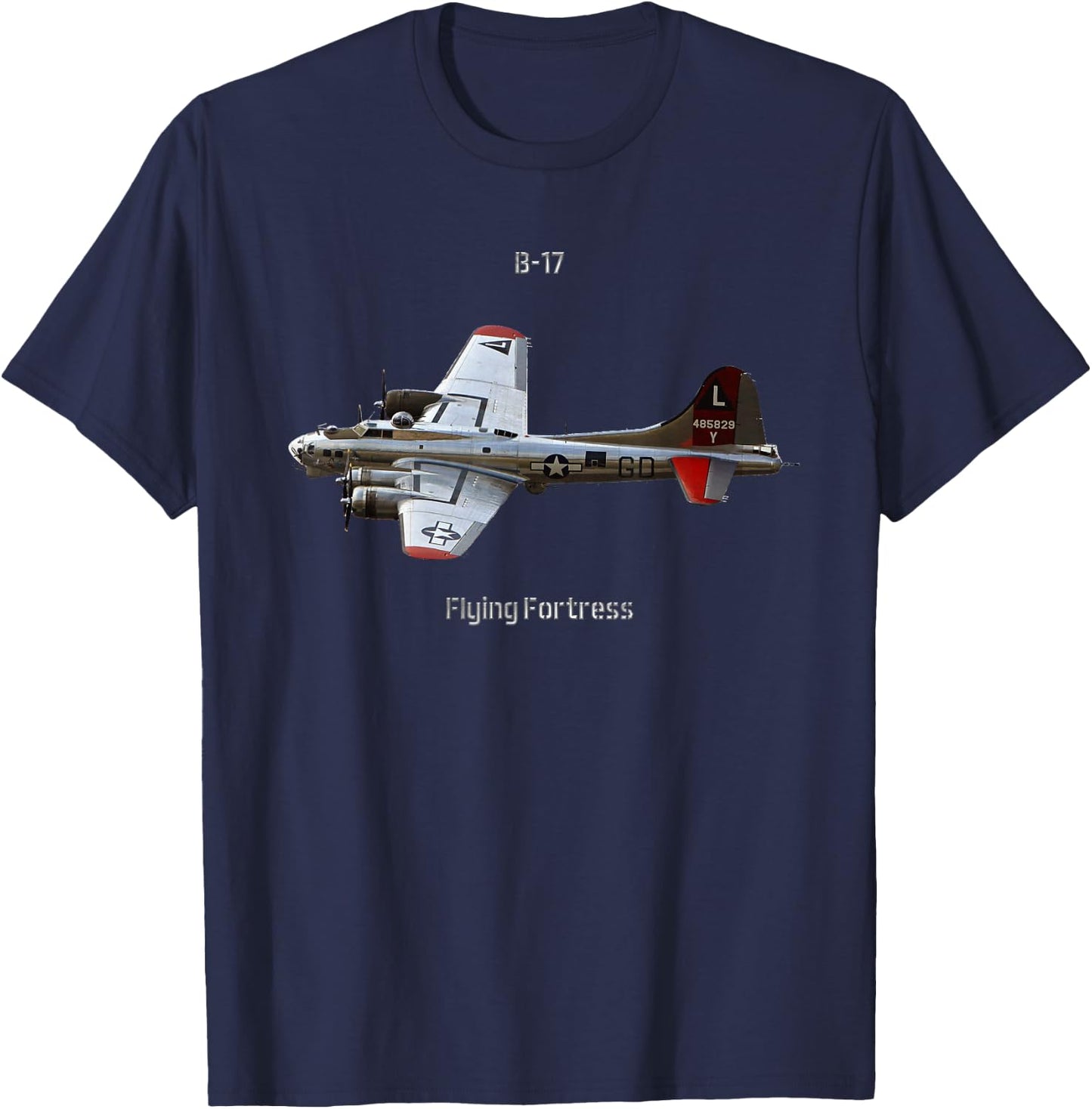 B-17 classic aircraft T-Shirt - T-Shirt | Navy