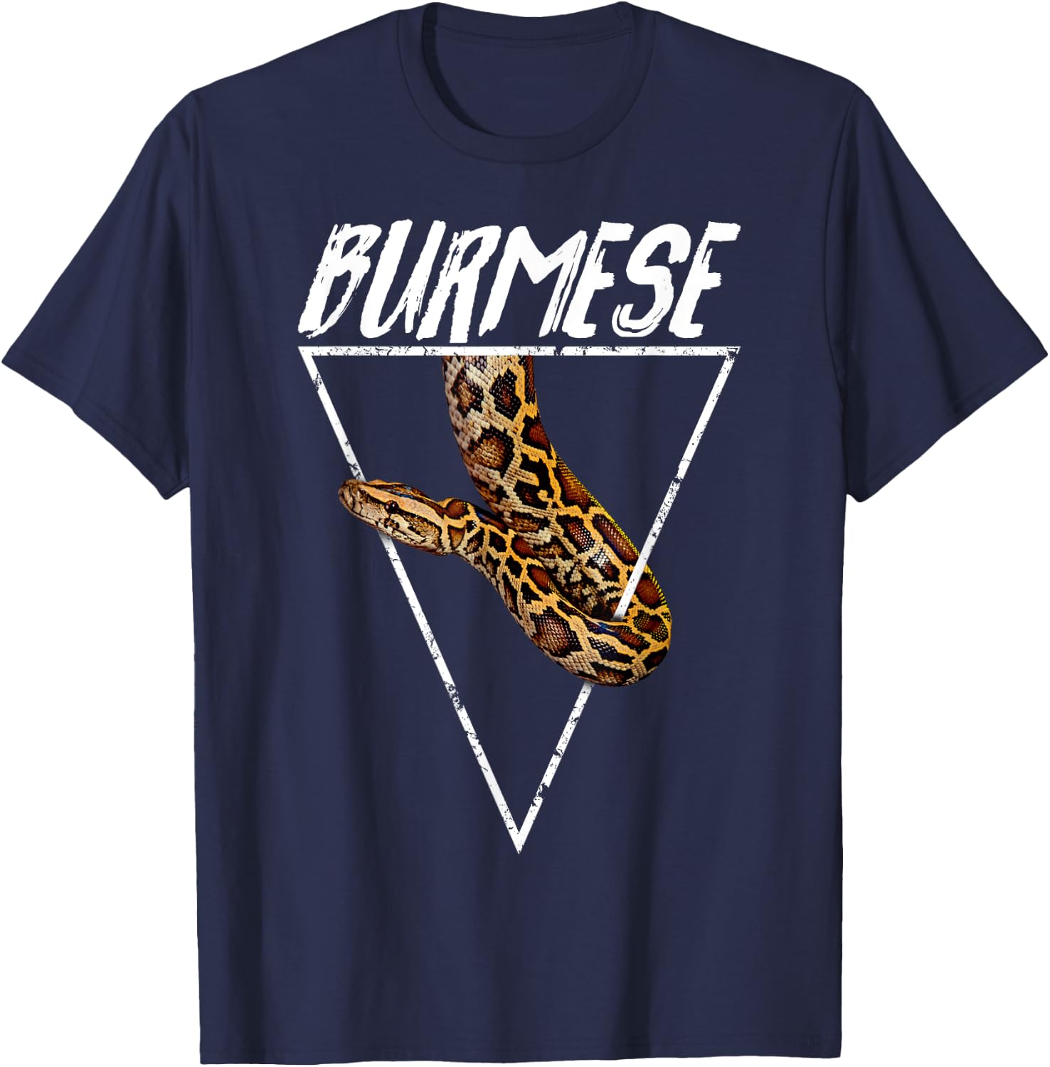 Burmese Python Owner Geometric T-Shirt - T-Shirt | Navy