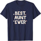 Best Aunt Ever Floral Family Love Hearts T-Shirt - T-Shirt | Navy