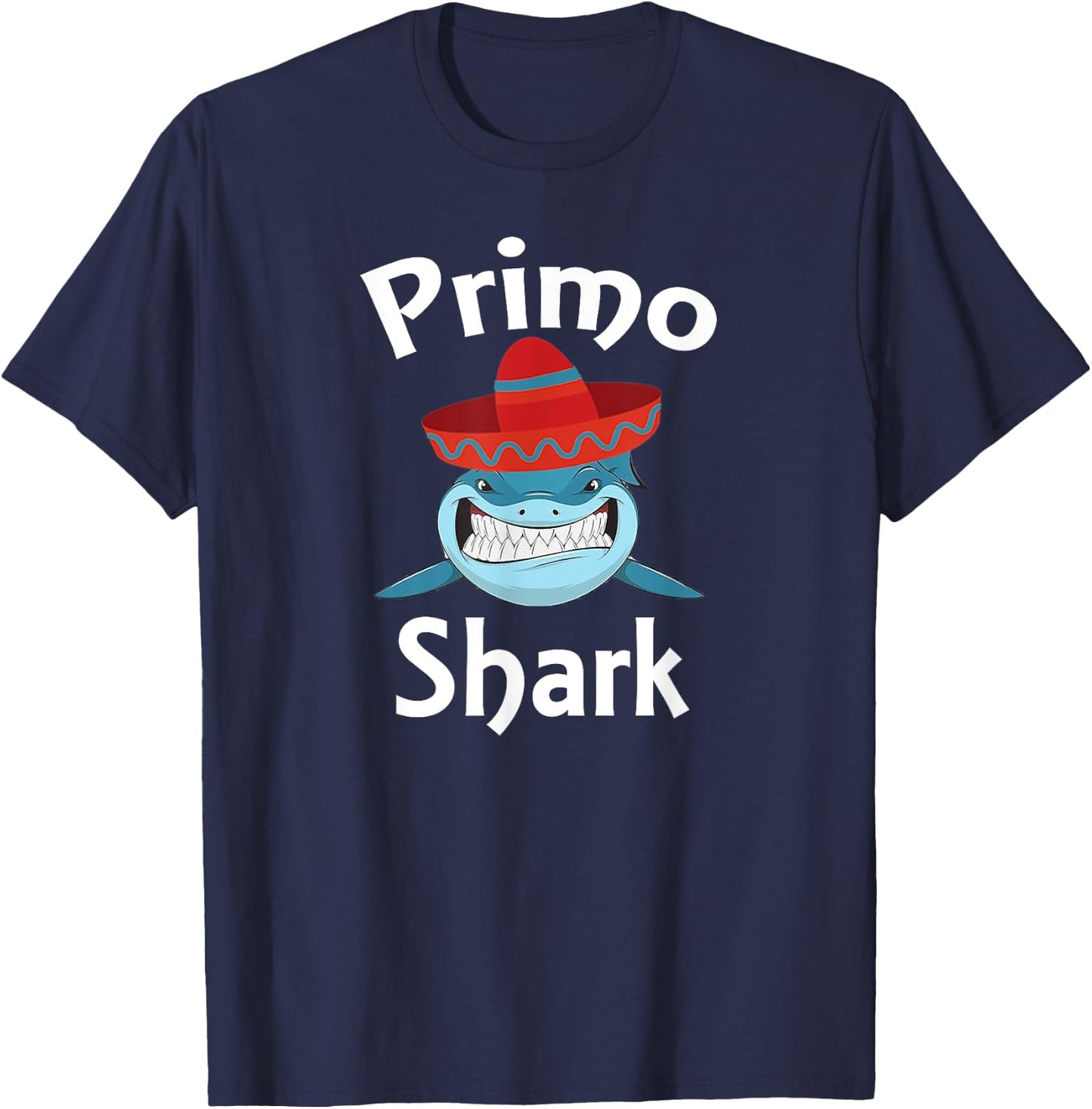 Primo Shark Funny Spanish Boy Cousin T-Shirt - T-Shirt | Navy