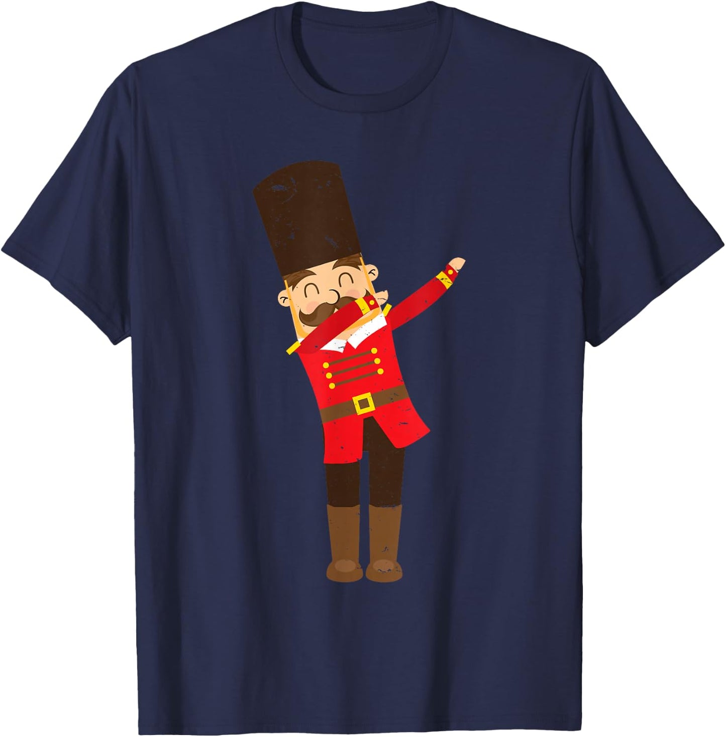 Dabbing Toy Soldier Nutcracker Christmas T-Shirt - T-Shirt | Navy