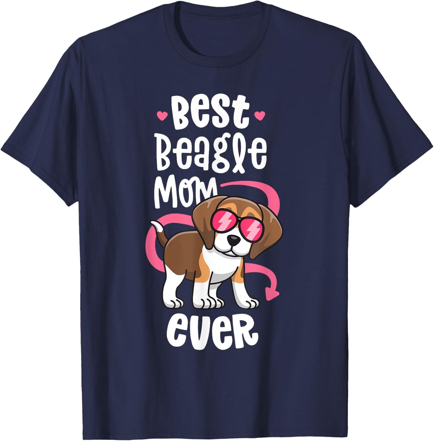 Best Beagle Mom Shirts Women Love My Beagle Lover Gifts T-Shirt - T-Shirt | Navy