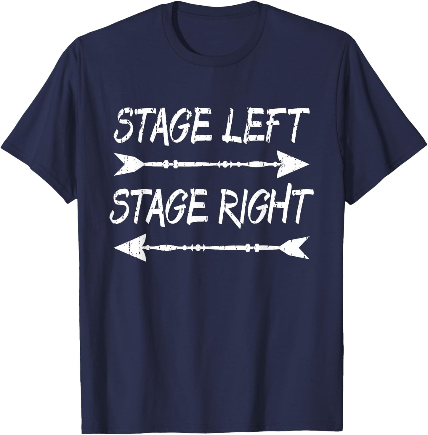 Funny Retro Vintage Musical Theater Stage Left Right T-Shirt - T-Shirt | Navy