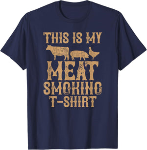 This Is My Meat Smoking BBQ Vintage T-Shirt - T-Shirt | Navy